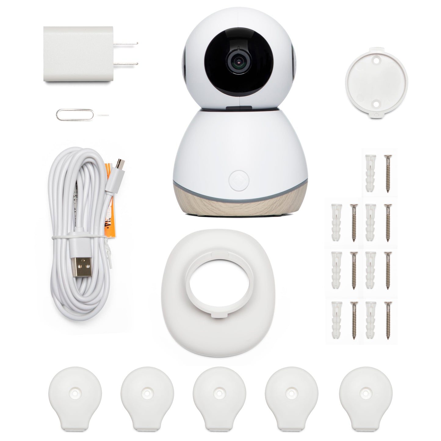 360° Smart Baby Monitor, Natural with White