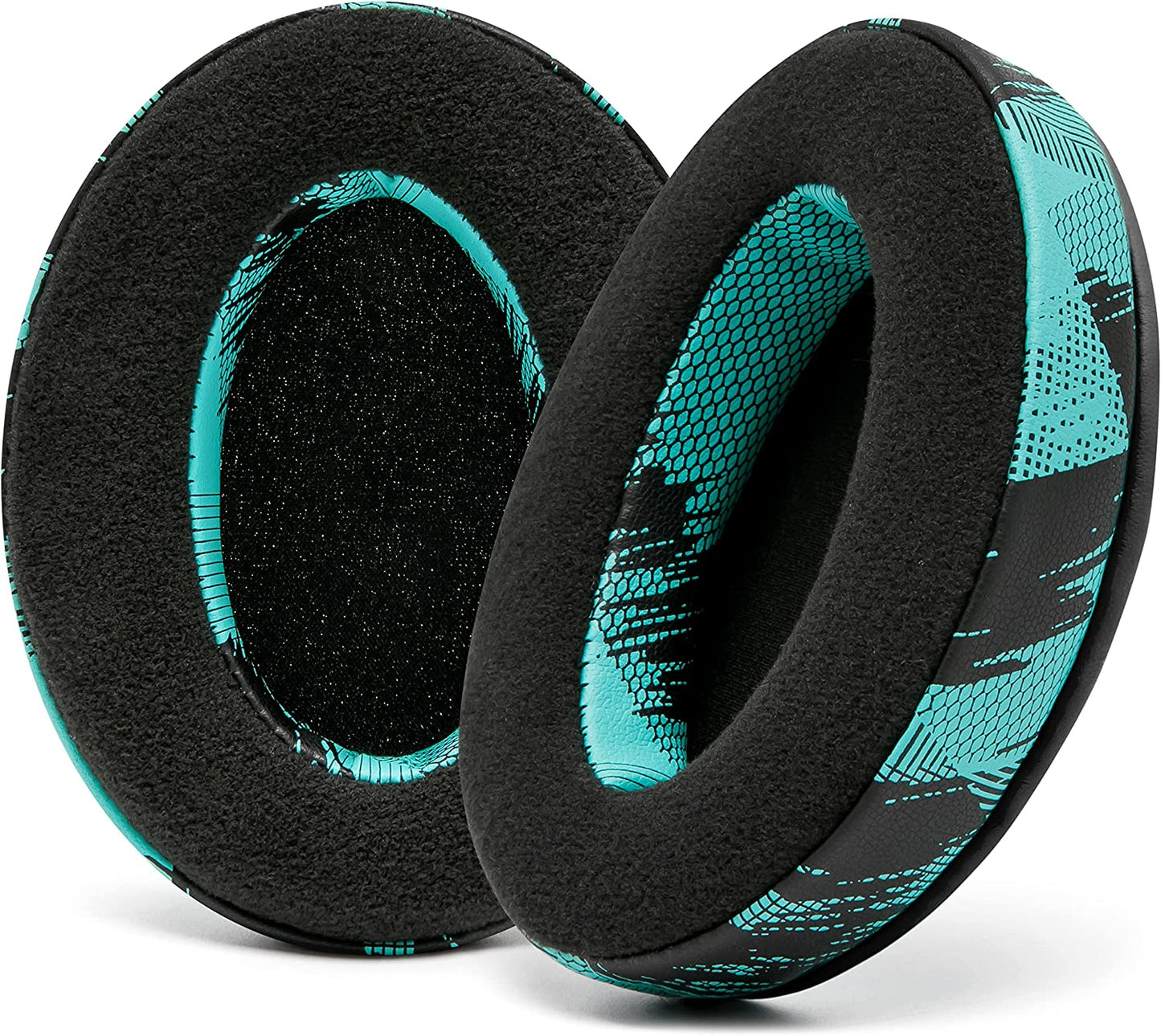 Padz Velour - the Ultimate Upgraded Earpads by Wicked Cushions - Compatible with Audio Technica, Hyperx, Steelseries Arctis & More - Extra Thick - Bigger Opening - Softer Memory Foam | Black Floral