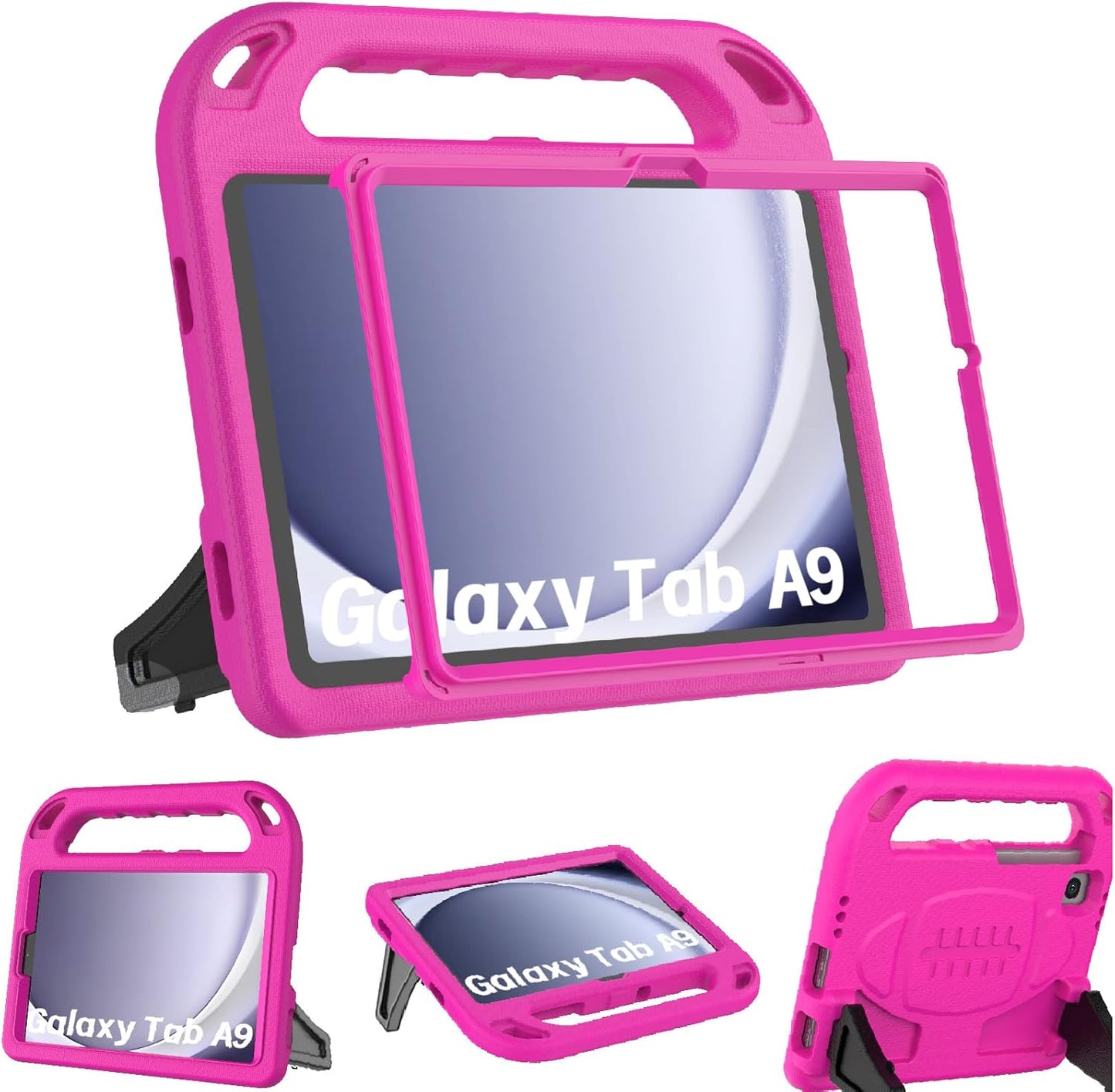 Kids Case for Samsung Galaxy Tab A9 2023 (Sm-X110/X115/X117)/Tab A7 Lite 2021- with Built-In Screen Protector, Shockproof Samsung Galaxy Tab A9/A7 Lite Case 8.7 Inch - Blue
