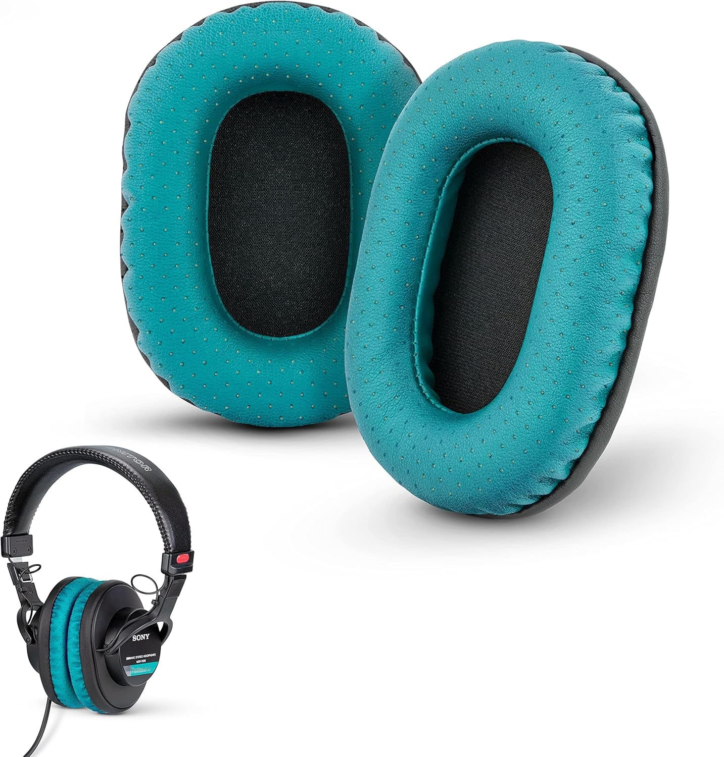 Replacement Earpads for Sony MDR 7506 Headphones - Quality Vegan Leather, Memory Foam Comfort, Long Lasting & Durable, Also Works with Headphones like Steelseries Arctis, ATH-M50X & More