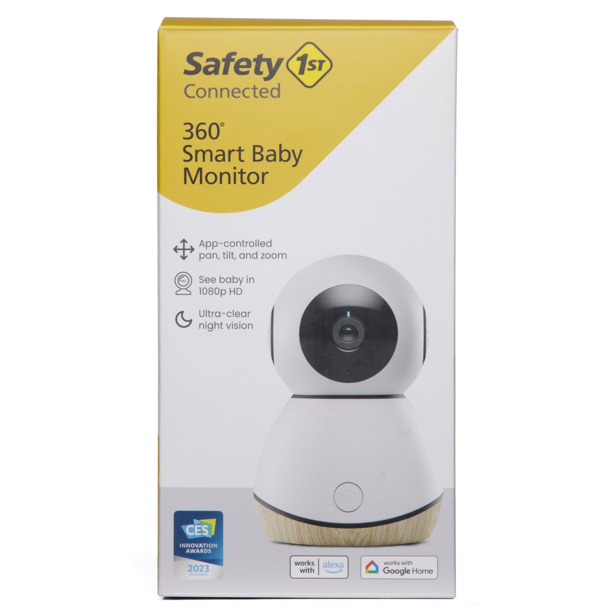 360° Smart Baby Monitor, Natural with White
