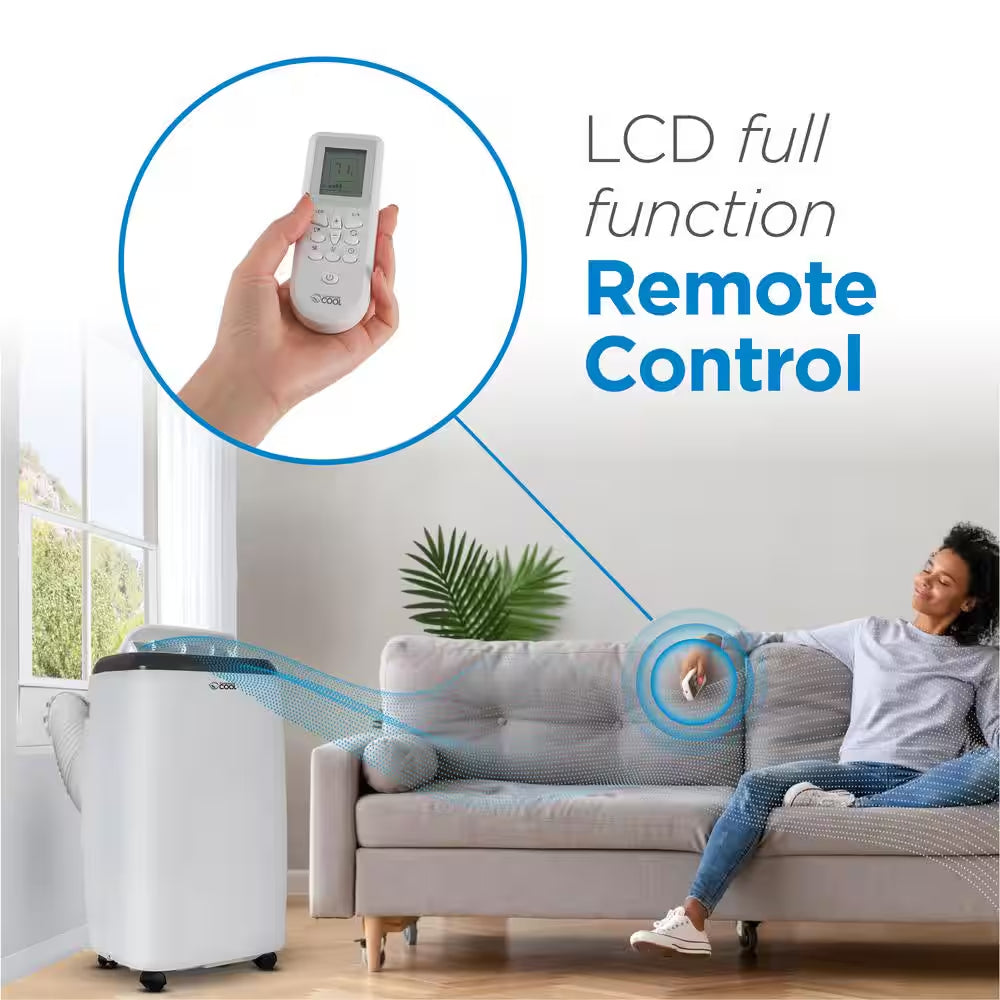 CPT 10000 BTU Cooling Rating (DOE) Portable Air Conditioner Cools 700 Sq. Ft. with Remote Control in White