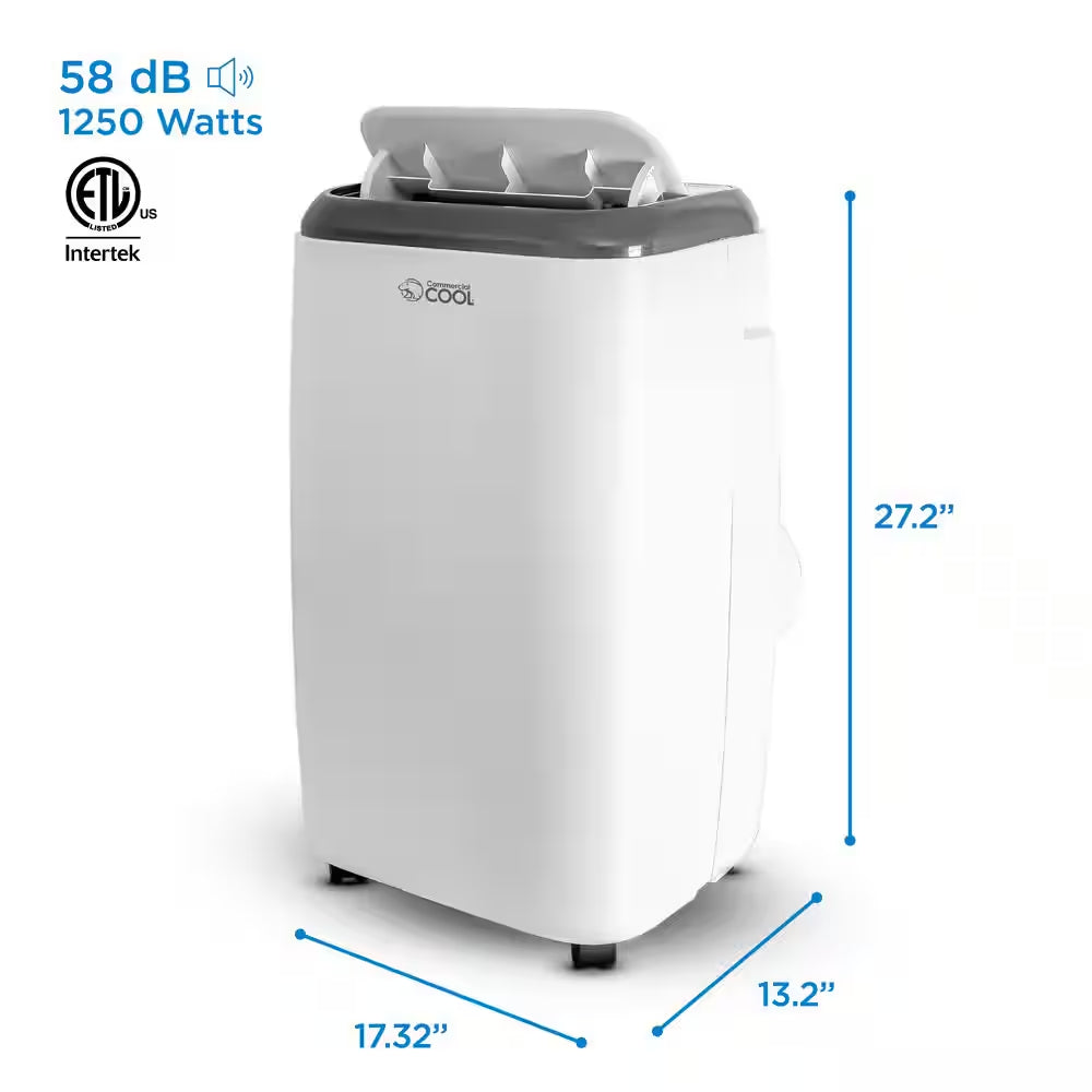 CPT 10000 BTU Cooling Rating (DOE) Portable Air Conditioner Cools 700 Sq. Ft. with Remote Control in White