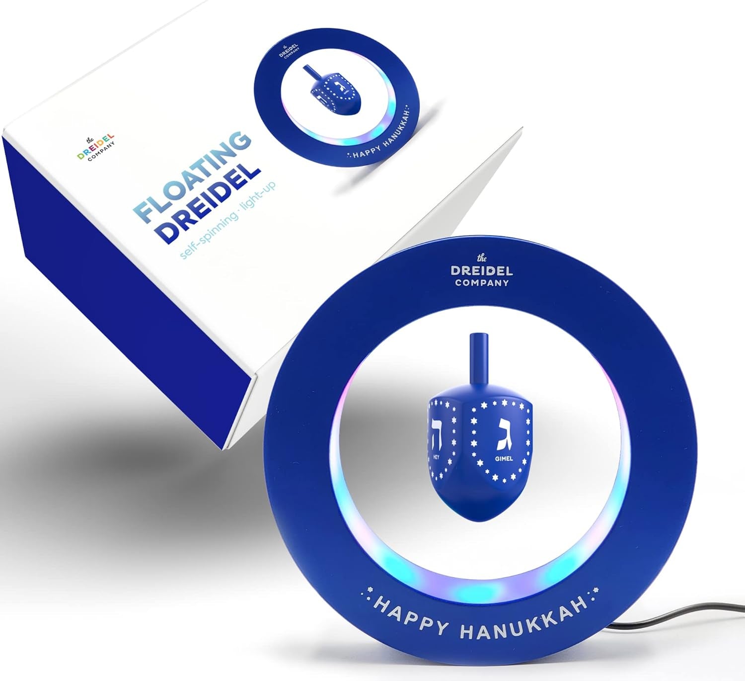 Hanukkah Floating Dreidels, Chanukkah Decorations (Levitating Dreidel in O'Ring)