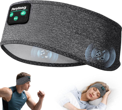 Sleep Headphones Wireless, Bluetooth Sports Headband Headphones with Ultra-Thin HD Stereo Speakers Perfect for Sleeping,Workout,Jogging,Yoga,Insomnia, Air Travel, Meditation