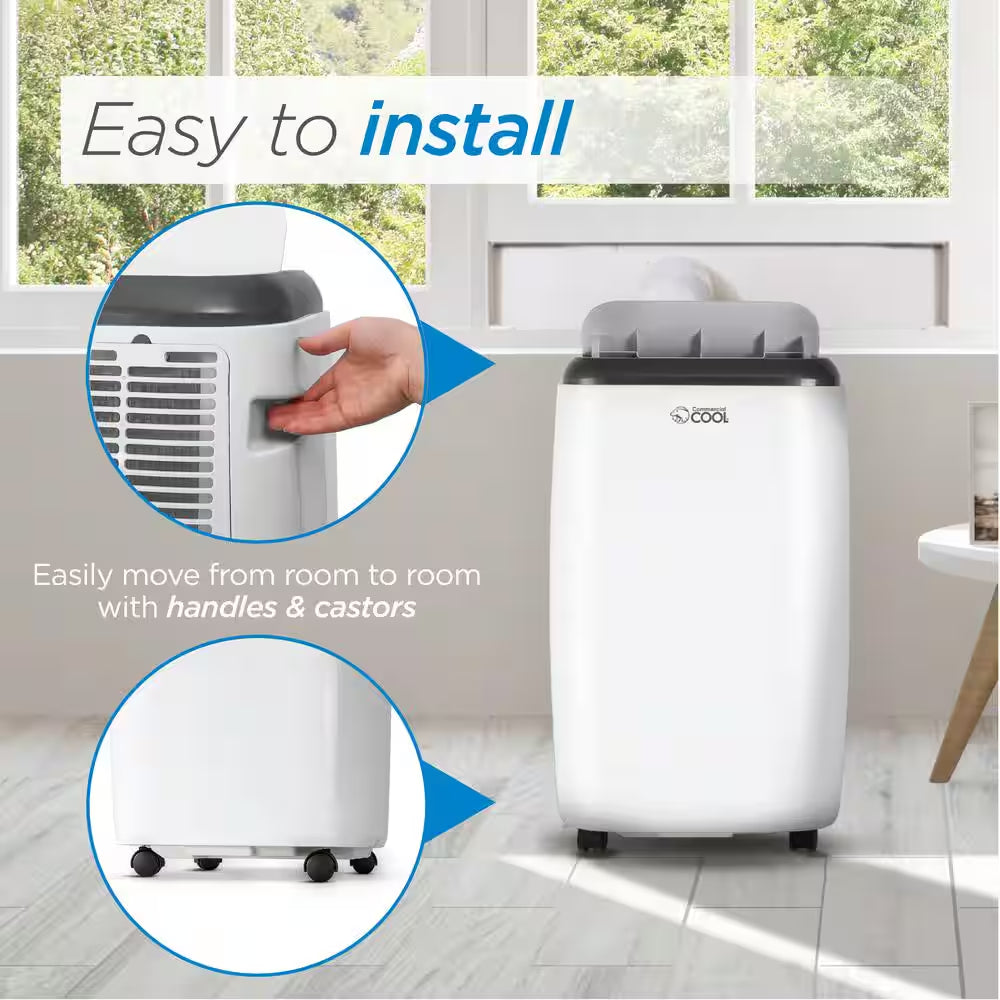 CPT 10000 BTU Cooling Rating (DOE) Portable Air Conditioner Cools 700 Sq. Ft. with Remote Control in White
