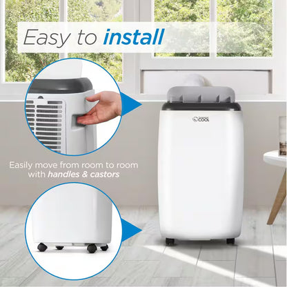 CPT 10000 BTU Cooling Rating (DOE) Portable Air Conditioner Cools 700 Sq. Ft. with Remote Control in White