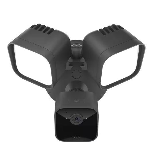 Wired Floodlight Camera - Smart Security Camera, 2600-Lumens, HD Works with Alexa - 1 Camera (Black)