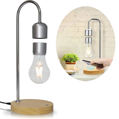 Modern Magnetic Levitating Lamp with Floating Light and Wireless Charger, Simplistic Innovative Warm Decorative Night Light, Cool Floating Lamps for Office and Home Decor