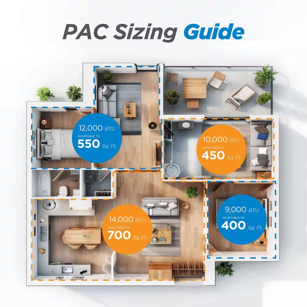 CPT 10000 BTU Cooling Rating (DOE) Portable Air Conditioner Cools 700 Sq. Ft. with Remote Control in White