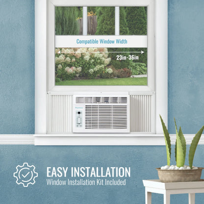 10,000 BTU 450 Sq Ft Window Air Conditioner with Remote Control, KSTAW10DE