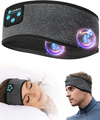 Bluetooth Sports Headband Headphones Ultra-Thin HD Stereo for Workout, Travel, Meditation