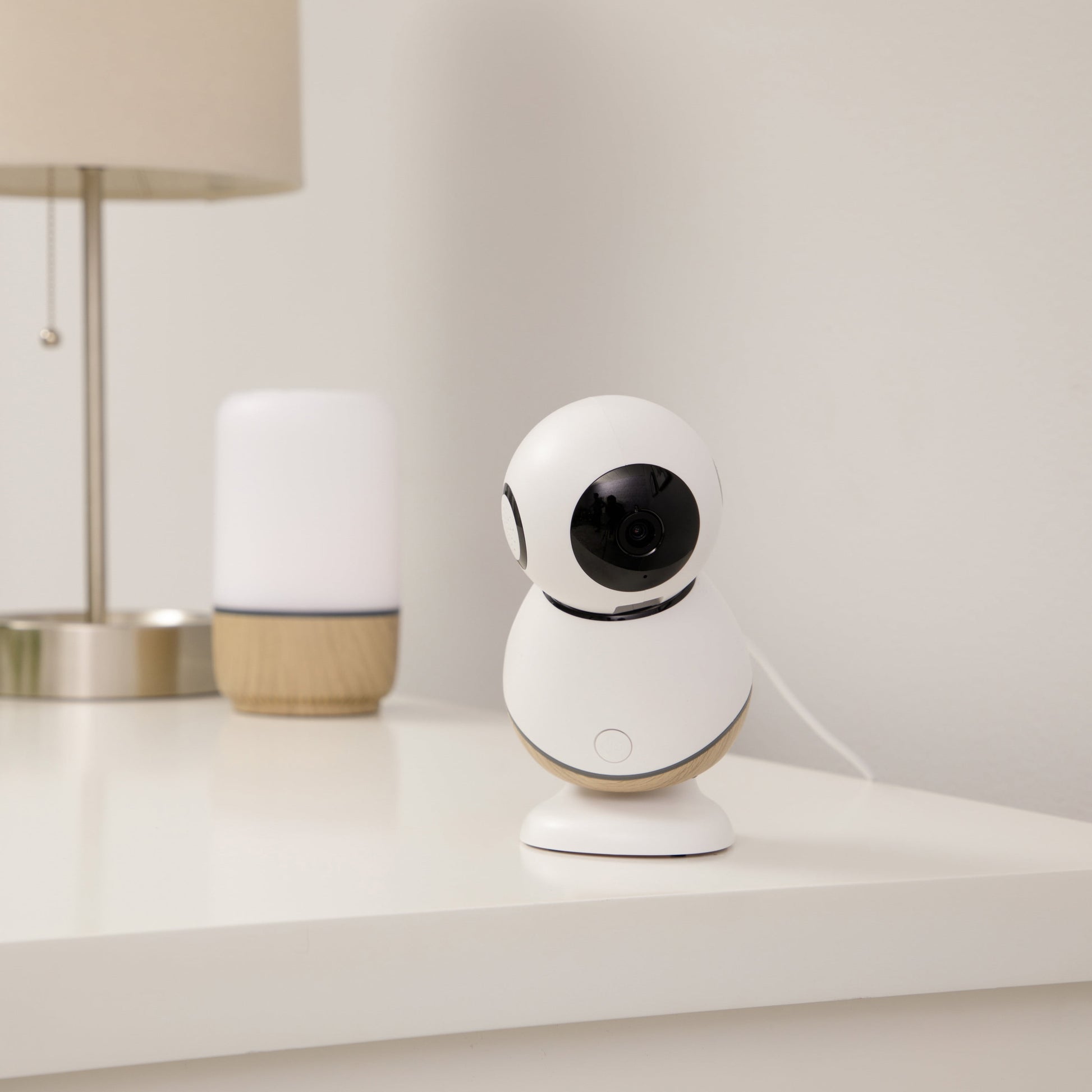 360° Smart Baby Monitor, Natural with White