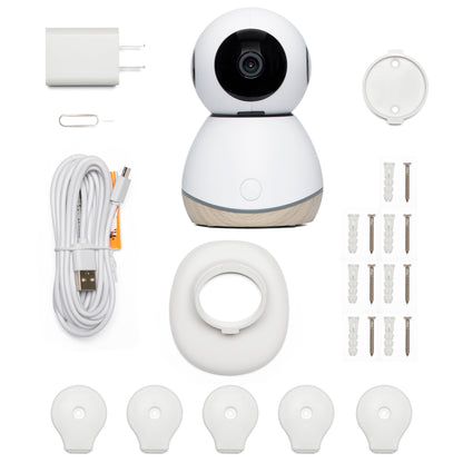360° Smart Baby Monitor, Natural with White