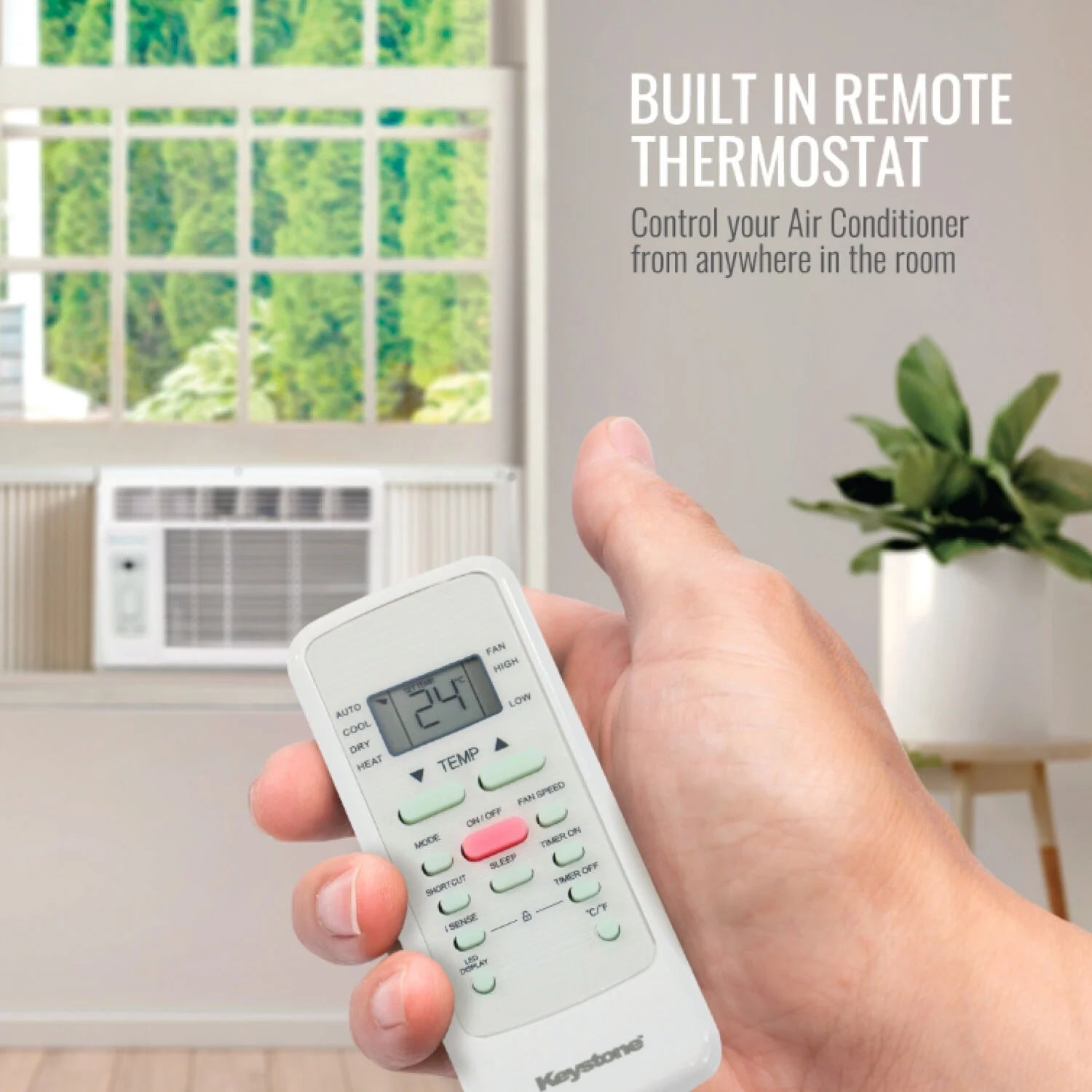 10,000 BTU 450 Sq Ft Window Air Conditioner with Remote Control, KSTAW10DE