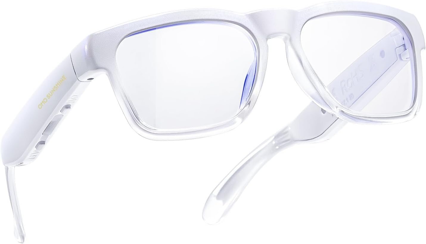Oho Smart Glasses,Polarized Sunglasses with Bluetooth Speaker,Athletic/Outdoor UV Protection and Voice Control,Unisex(Mirror Blue Lens)