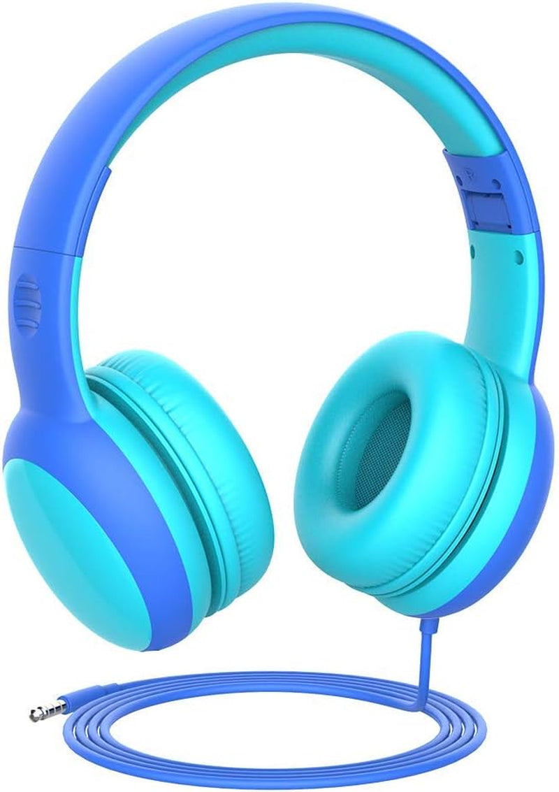 Kids Headphones with Limited Volume, Cat Ear Toddler Headphones, Wired Headphone over Ear for Boys and Girls,Stereo Sound Foldable 3.5Mm Headset for Children
