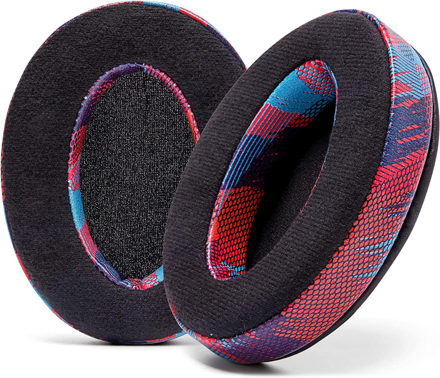 Padz Velour - the Ultimate Upgraded Earpads by Wicked Cushions - Compatible with Audio Technica, Hyperx, Steelseries Arctis & More - Extra Thick - Bigger Opening - Softer Memory Foam | Black Floral