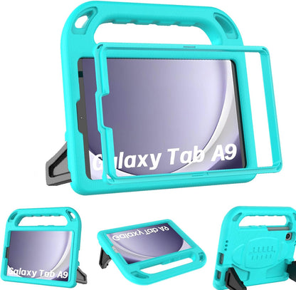 Kids Case for Samsung Galaxy Tab A9 2023 (Sm-X110/X115/X117)/Tab A7 Lite 2021- with Built-In Screen Protector, Shockproof Samsung Galaxy Tab A9/A7 Lite Case 8.7 Inch - Blue