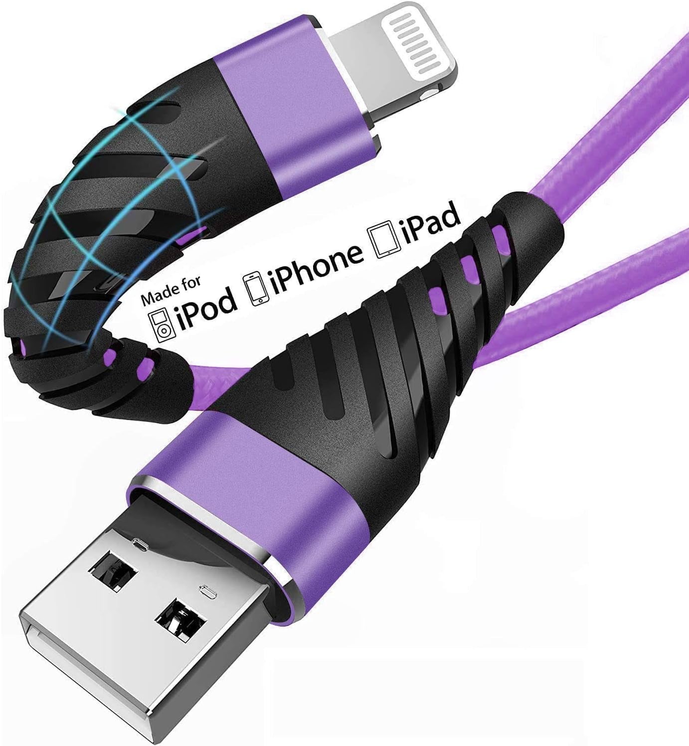 (2 Pack) Long Iphone Charger 10Ft for [Mfi Certified], 10 Foot Lightning Cable Fast Charging Cord 10 Feet for Iphone 12/12 Pro/11/11 Pro/11 Pro Max/Xs/Xs Max/Xr/X/8/8 Plus/7/7 Plus/6 Plus