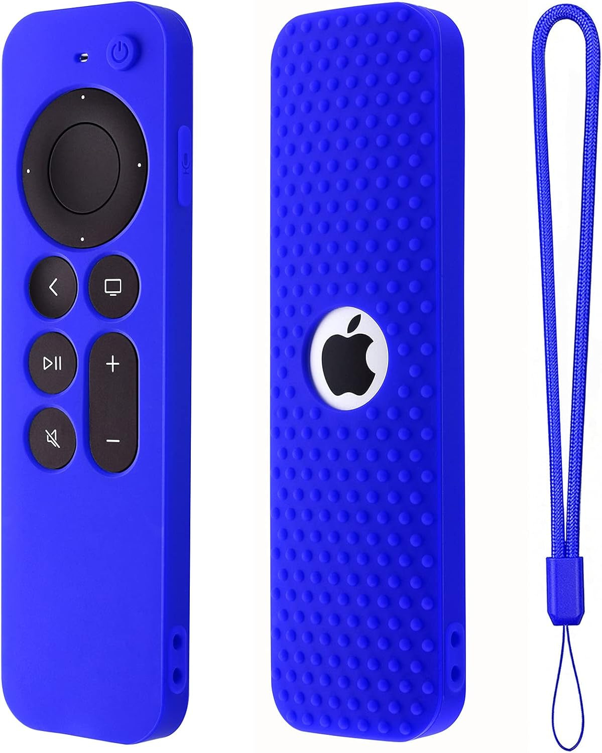 Silicone Cover Compatible with Apple TV Siri Remote 3Rd 2023 Shockproof Protective Case for Apple TV 4K 2Nd 2021 Remote Sleeve with Lanyard(Black)
